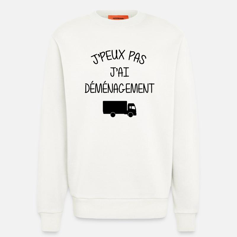 frachtführer / möbelpacker / mover / bewegen - Sweatshirt - made by SPREAD  - OFF WHITE