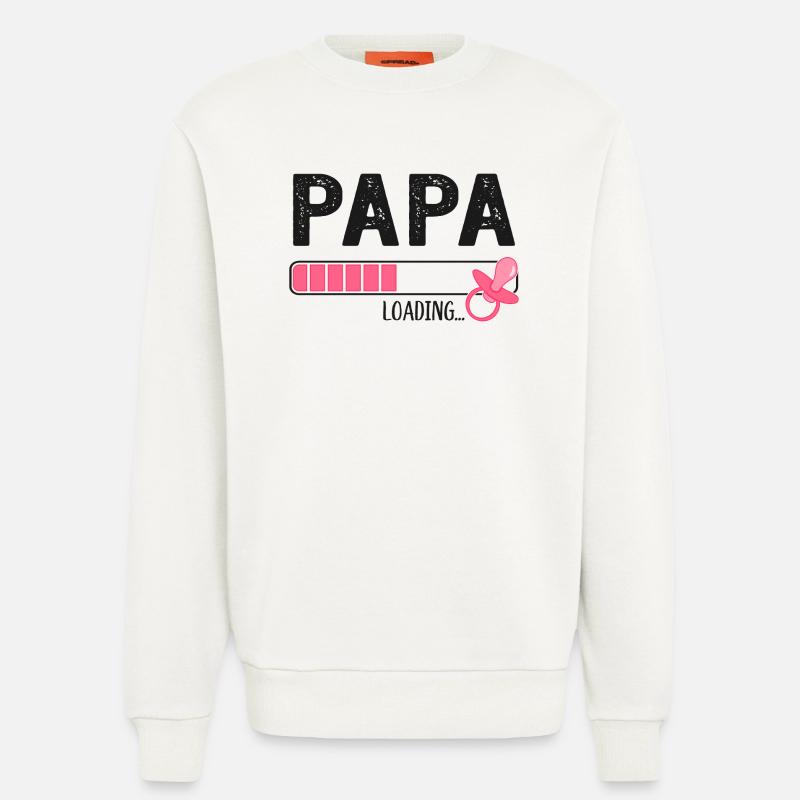 Papa Loading Werdender Vater Schwangerschaft - Sweatshirt - made by SPREAD  - OFF WHITE