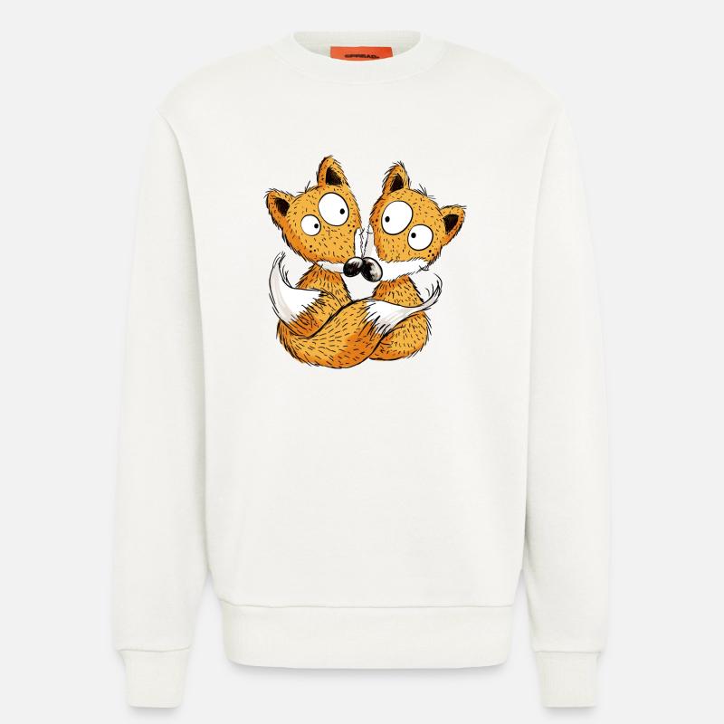 Fuchs Partner - Füchse - Team - Freundschaft - Sweatshirt - made by SPREAD  - OFF WHITE