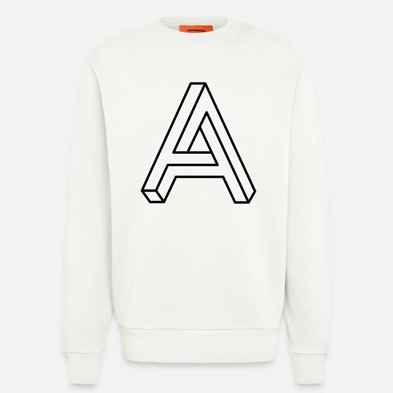 Forme Impossible – Conception d’illusion d’optique - Sweat bio décontracté fabriqué en UE - OFF WHITE