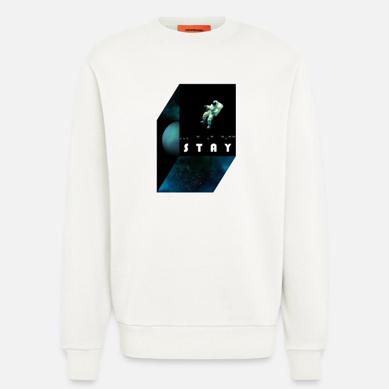 stay / morse code - Sweatshirt - made by SPREAD  - OFF WHITE