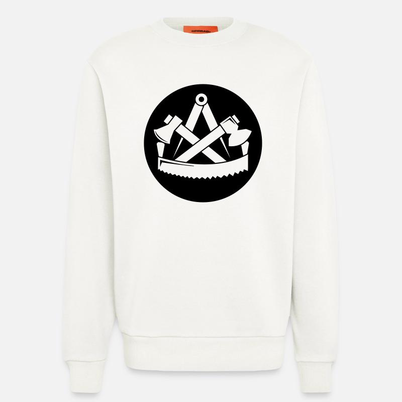 Zunftzeichen Zimmerer - Sweatshirt - made by SPREAD  - OFF WHITE
