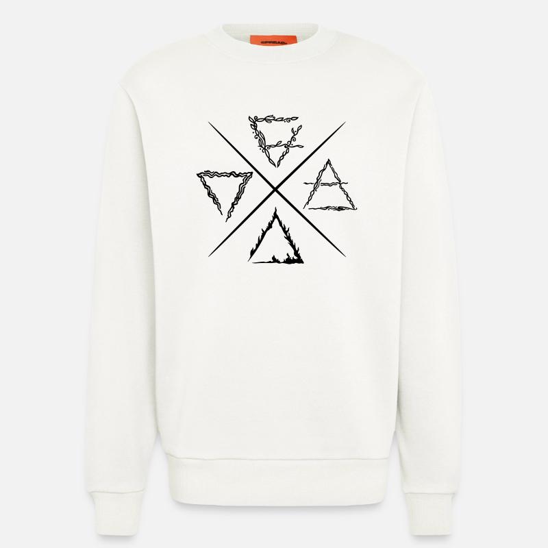 Vier Elemente Symbole - Sweatshirt - made by SPREAD  - OFF WHITE