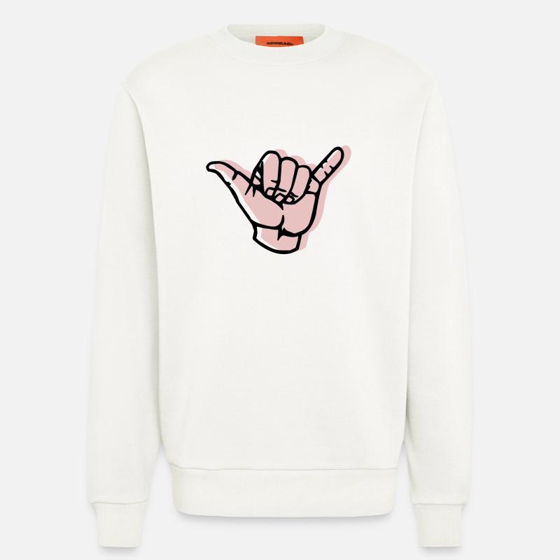 Décalage à la main - Sweat bio décontracté fabriqué en UE - OFF WHITE