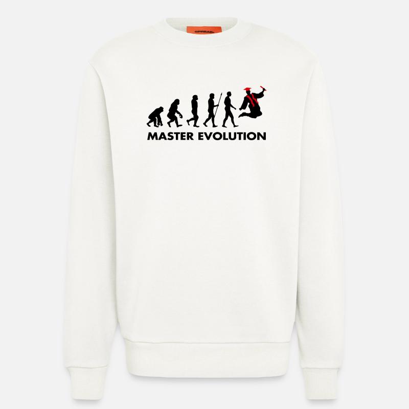 Master evolution exam passed school graduation - Sweatshirt - made by SPREAD - OFF WHITE