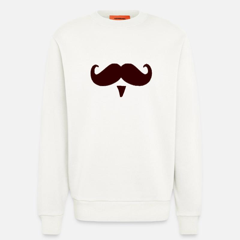 Mustache mustache mustache gift - Sweatshirt - made by SPREAD  - OFF WHITE