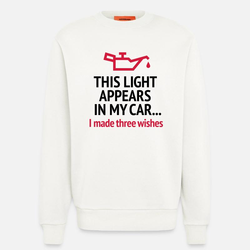 Lustiges blondes Scherzführerscheinautofahröl - Sweatshirt - made by SPREAD  - OFF WHITE