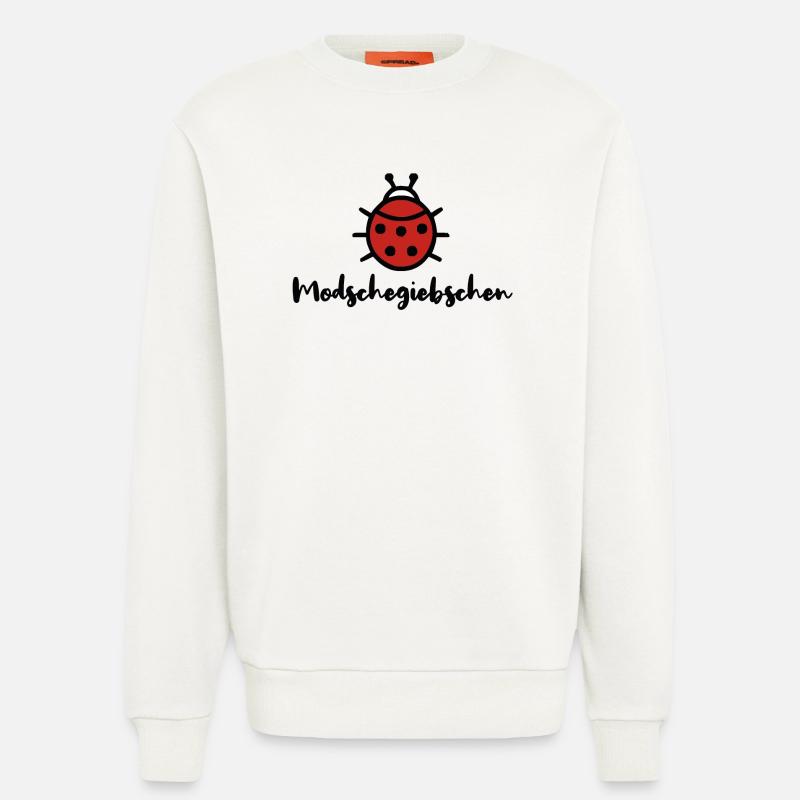Modschegiebchen Marienkäfer Sächsisch Dialekt - Sweatshirt - made by SPREAD  - OFF WHITE