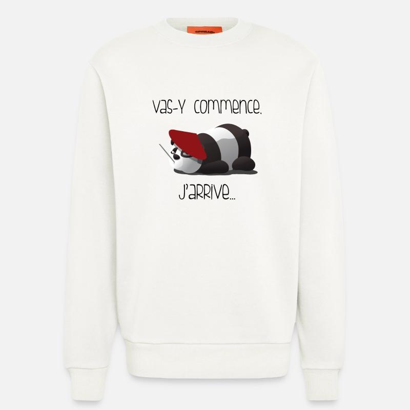 Panda mit Red Meret Pantomime - Sweatshirt - made by SPREAD  - OFF WHITE