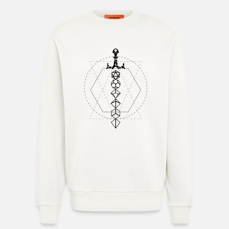 Dungeon Dice Sword - Sweatshirt - made by SPREAD  - OFF WHITE