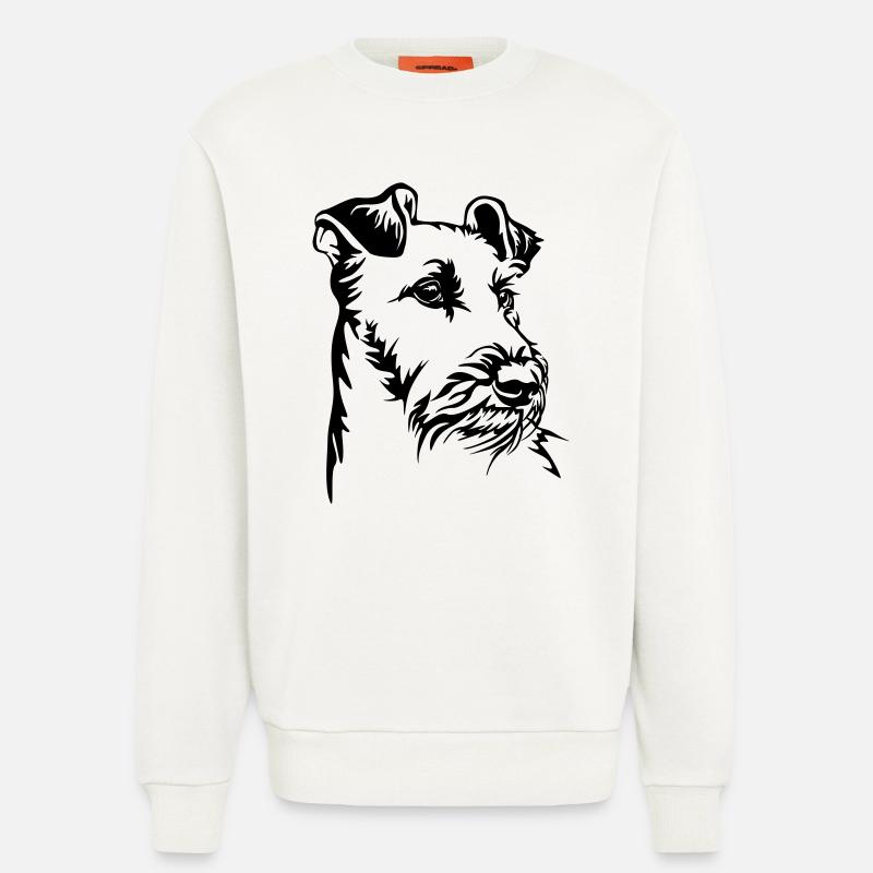 Irish Terrier Kopf - Sweatshirt - made by SPREAD  - OFF WHITE