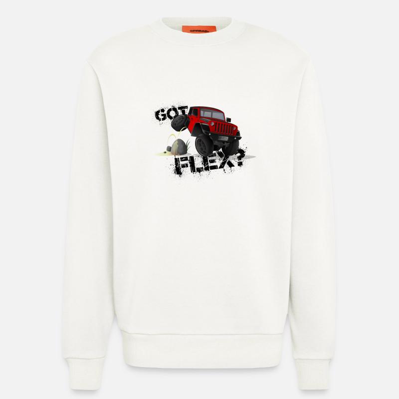 GOT FLEX? - OFFROADER Crawler - Rot - Sweatshirt - made by SPREAD  - OFF WHITE