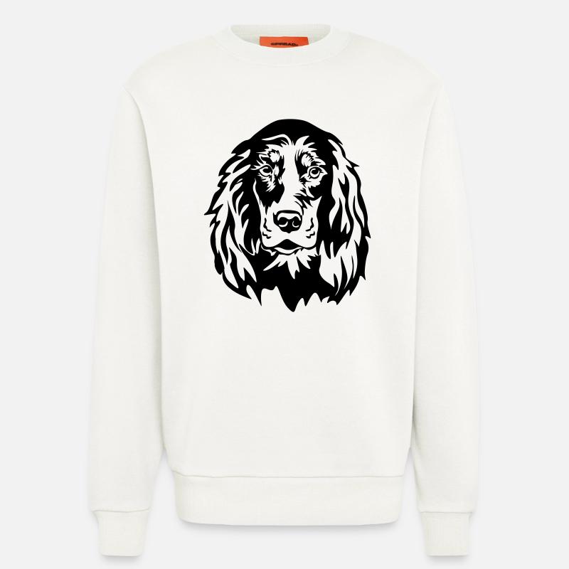 Gordon Setter Kopf - Sweatshirt - made by SPREAD  - OFF WHITE