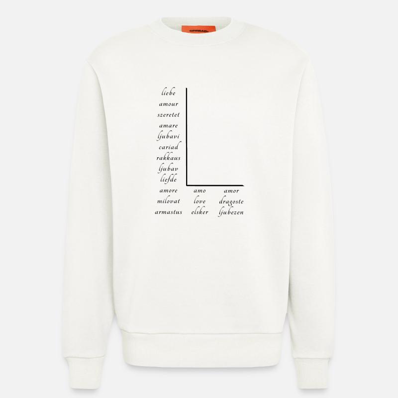 Love on many different languages - Sweatshirt - made by SPREAD  - OFF WHITE