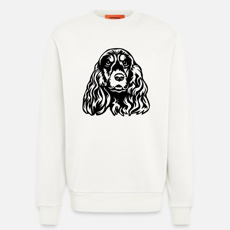Cocker Spaniel Kopf - Sweatshirt - made by SPREAD  - OFF WHITE