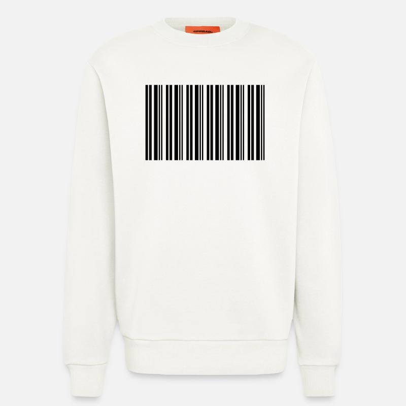 Barcode Strichcode Nerd IT Technik Design - Sweatshirt - made by SPREAD  - OFF WHITE