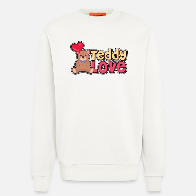 Teddy Liebe - Bär - Bären - Sweatshirt - made by SPREAD  - OFF WHITE