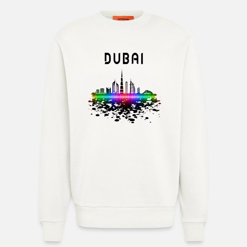 Dubai Skyline Splash Design / Geschenk - Sweatshirt - made by SPREAD  - OFF WHITE