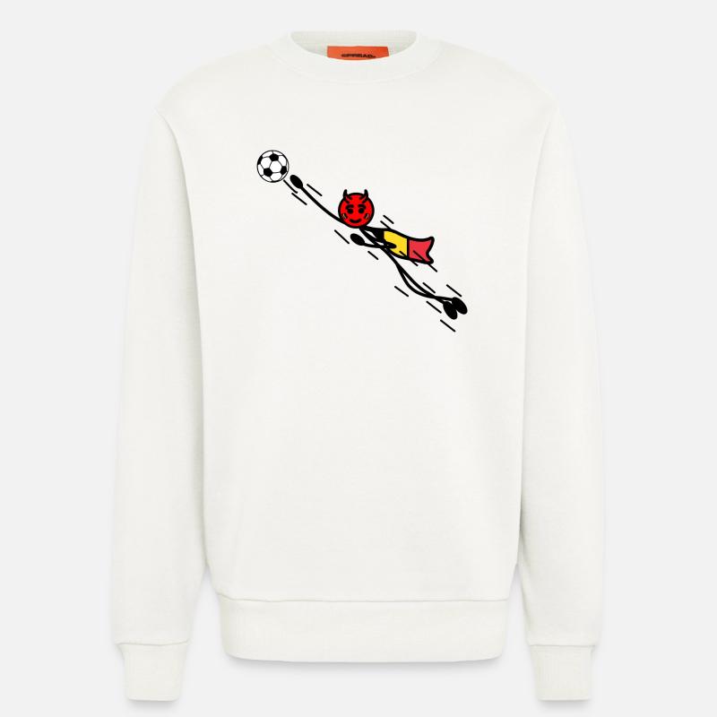 Flying Red Devil Held Keeper - Sweatshirt - made by SPREAD  - OFF WHITE