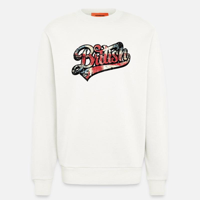 British Pride Distressed Script Tee - Sweatshirt - made by SPREAD  - OFF WHITE