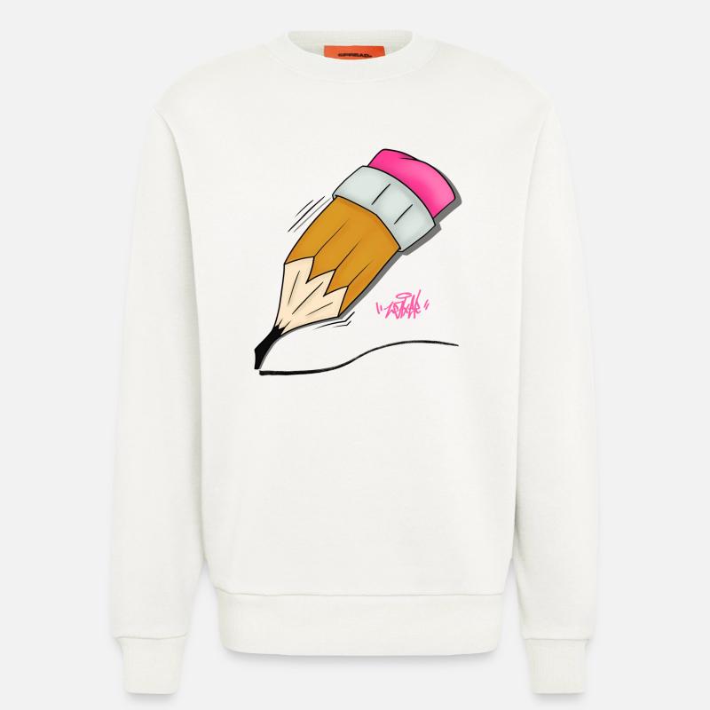 Buntstift Doodle Stil - Sweatshirt - made by SPREAD  - OFF WHITE