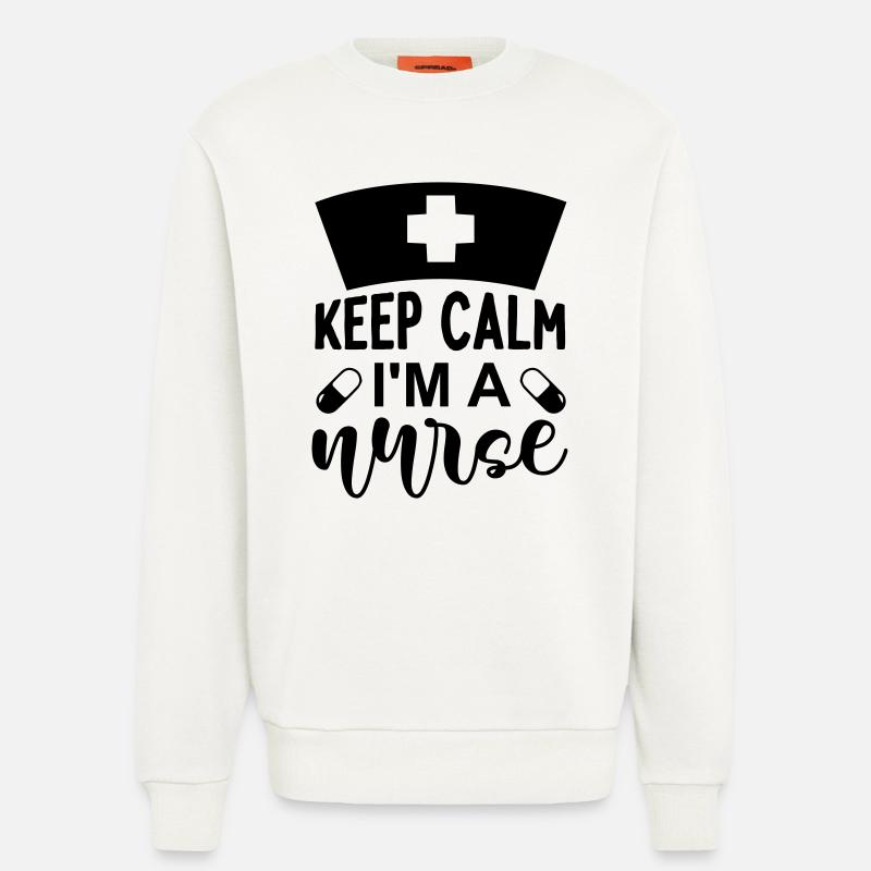 Keep calm im a nurse - Sweatshirt - made by SPREAD - OFF WHITE