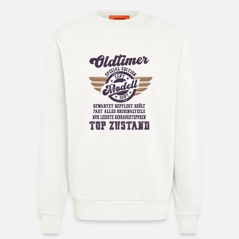 Oldtimer Modell Retro Flügel Geschenk - Sweatshirt - made by SPREAD - OFF WHITE