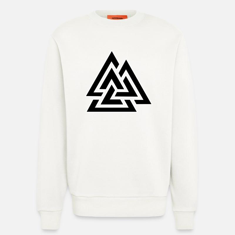 Triangular intertwined pattern - Sweatshirt - made by SPREAD  - OFF WHITE