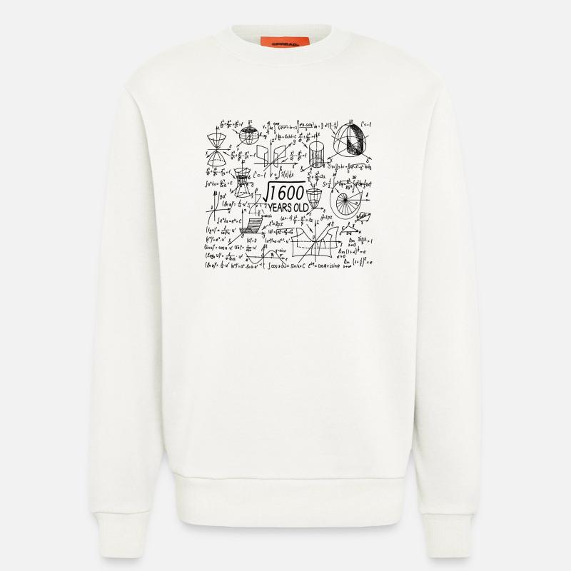 40 ans pour les profs de maths et les geeks en maths - Sweat bio décontracté fabriqué en UE - OFF WHITE