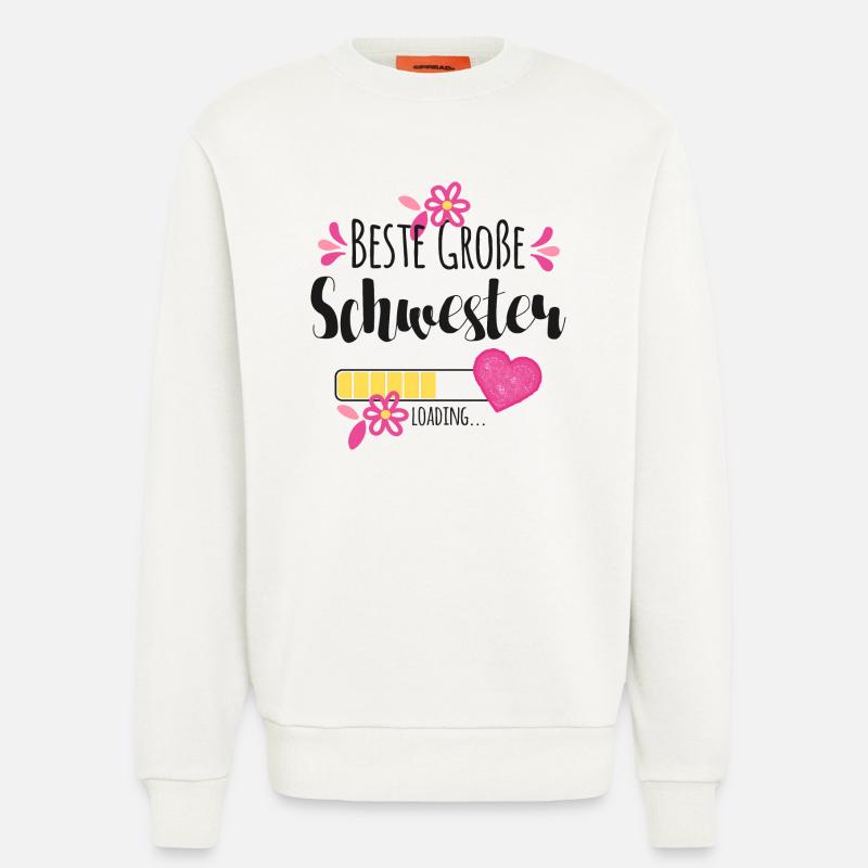 Beste Große Schwester Loading - Sweatshirt - made by SPREAD  - OFF WHITE