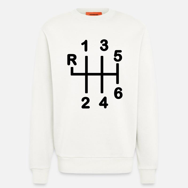 Boîte de vitesses 6 vitesses - Sweat bio décontracté fabriqué en UE - OFF WHITE