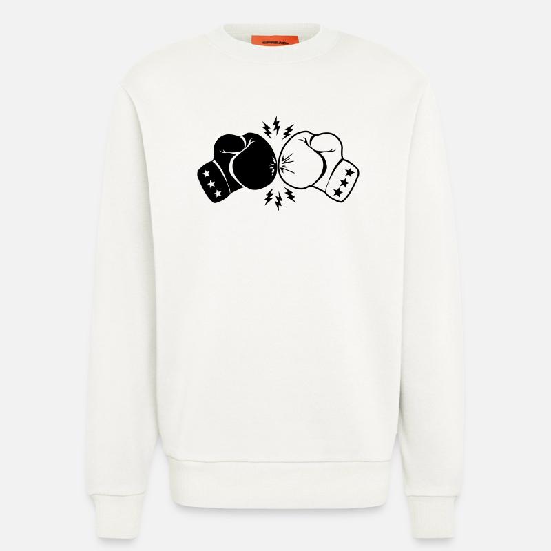Boxboxhandschuhe Kontakt mit Blitz - Sweatshirt - made by SPREAD  - OFF WHITE
