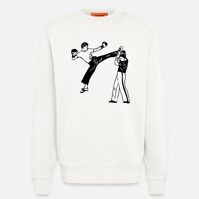 Kickboxen savate - Sweatshirt - made by SPREAD  - OFF WHITE
