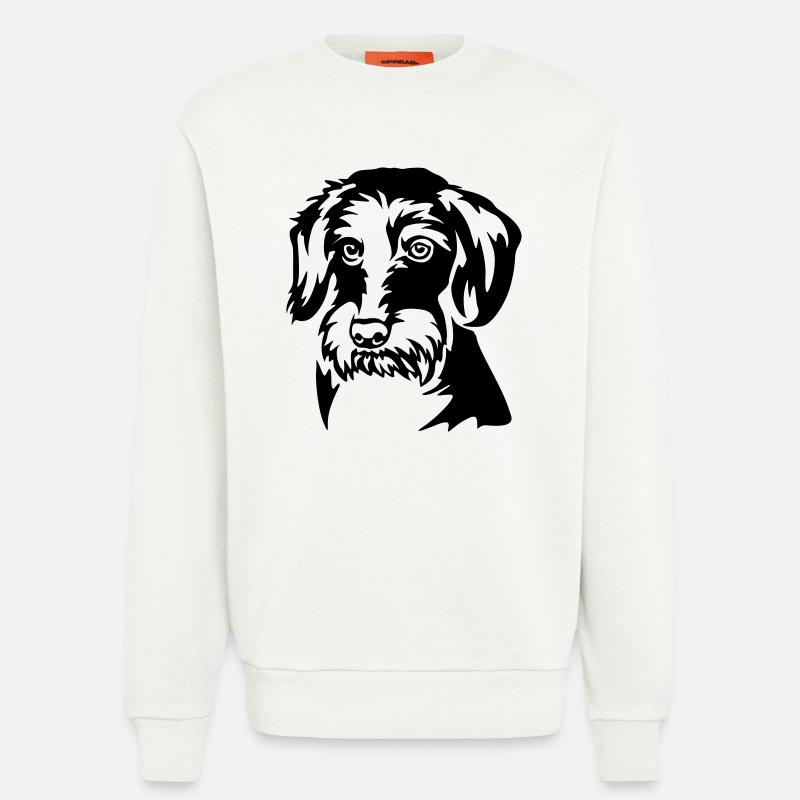 Dackel Kopf - Sweatshirt - made by SPREAD  - OFF WHITE