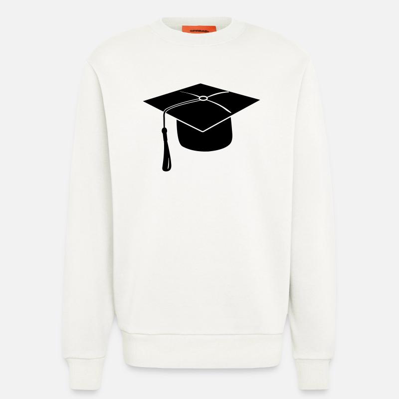 Hauben- oder Hutlogo für die Prüfungspräsentation - Sweatshirt - made by SPREAD  - OFF WHITE