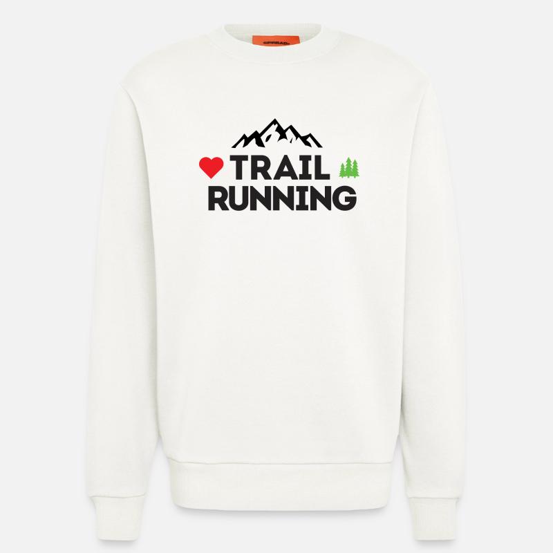 Ich liebe Trailrunning - Sweatshirt - made by SPREAD  - OFF WHITE