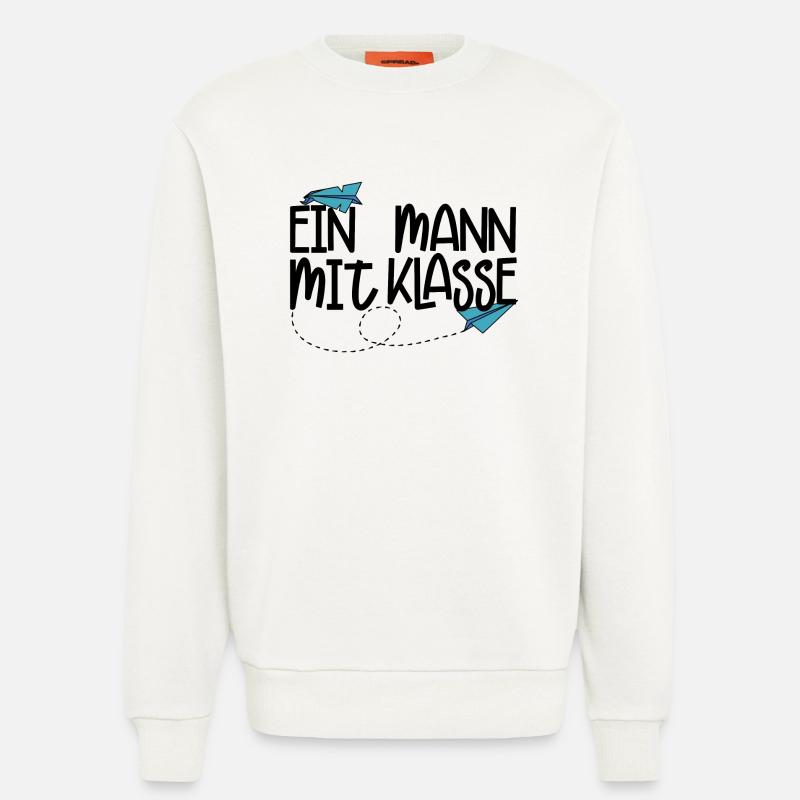 Ein Mann mit Klasse - (schwarz) - Sweatshirt - made by SPREAD  - OFF WHITE