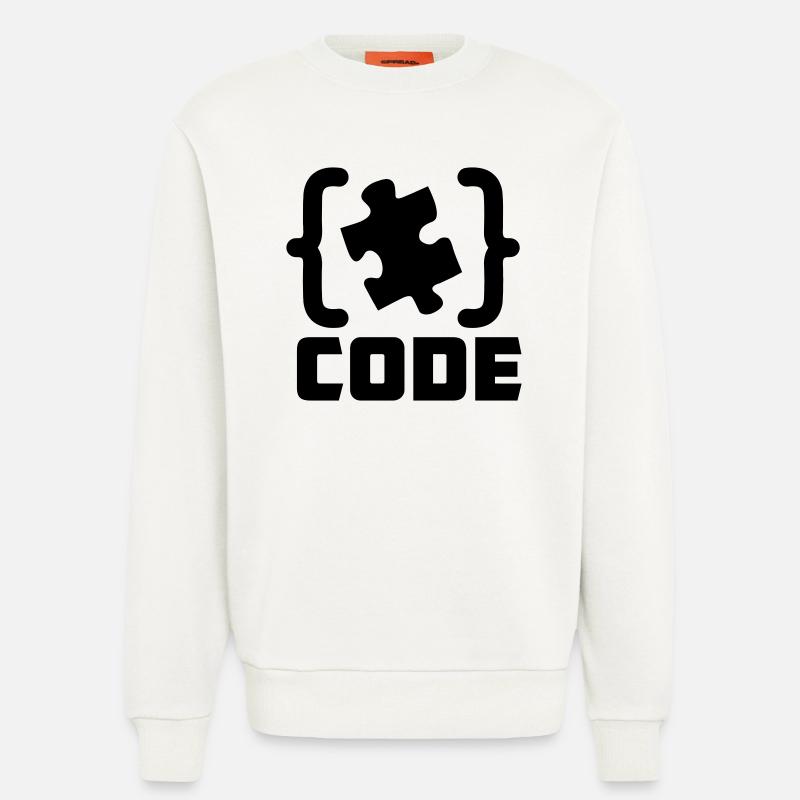 programmer Code puzzle piece solving - Sweatshirt - made by SPREAD  - OFF WHITE