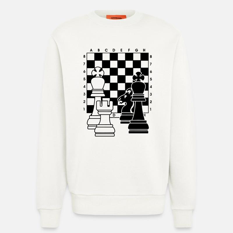 Schach2 - Sweatshirt - made by SPREAD  - OFF WHITE