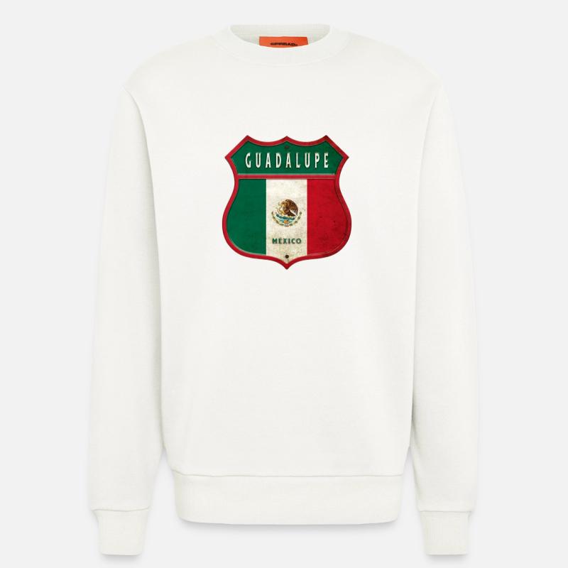 Guadalupe Mexico crest design - Sweatshirt - made by SPREAD  - OFF WHITE