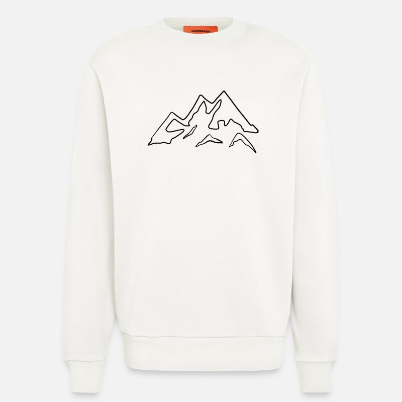 Mountains - Sweatshirt - made by SPREAD - OFF WHITE