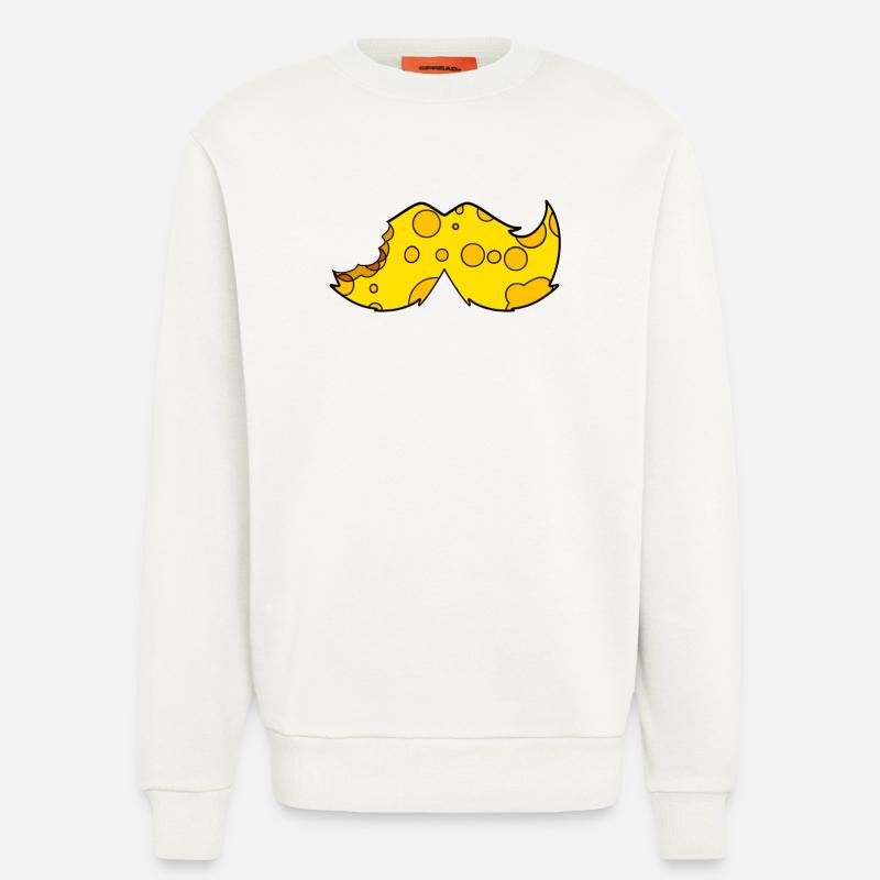 Käse Schnurrbart Bart - Sweatshirt - made by SPREAD - OFF WHITE