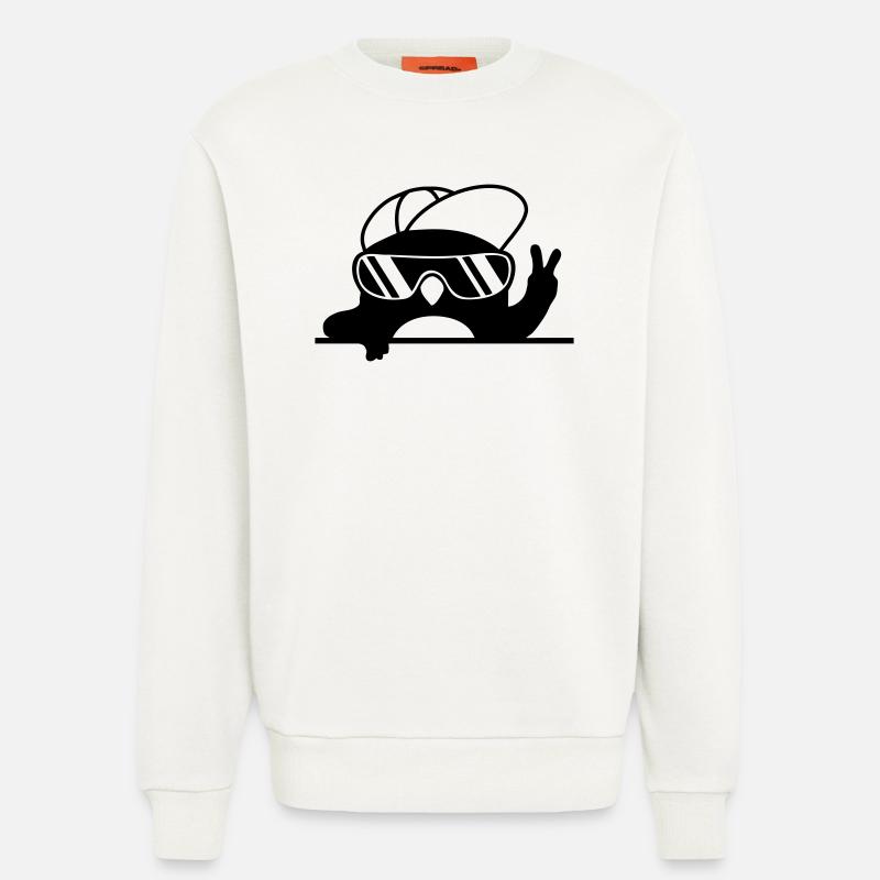 Peacezeichen cooler Pinguin Handzeichen - Sweatshirt - made by SPREAD - OFF WHITE