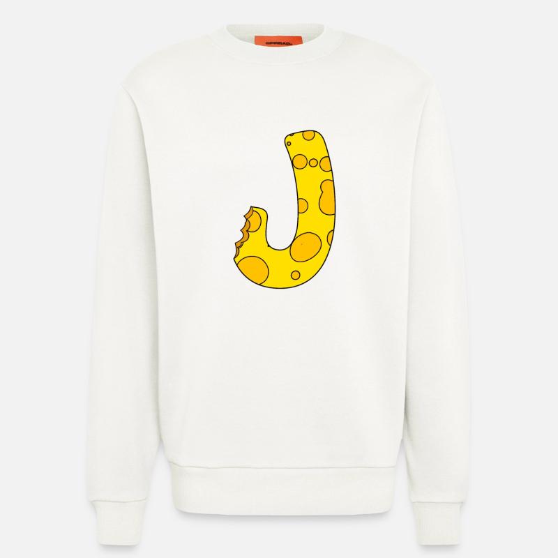 Buchstabe J - Sweatshirt - made by SPREAD  - OFF WHITE