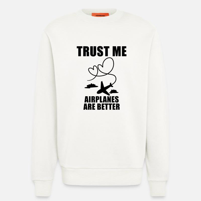 Flugzeuge Flugzeug Pilot Geschenk - Sweatshirt - made by SPREAD  - OFF WHITE