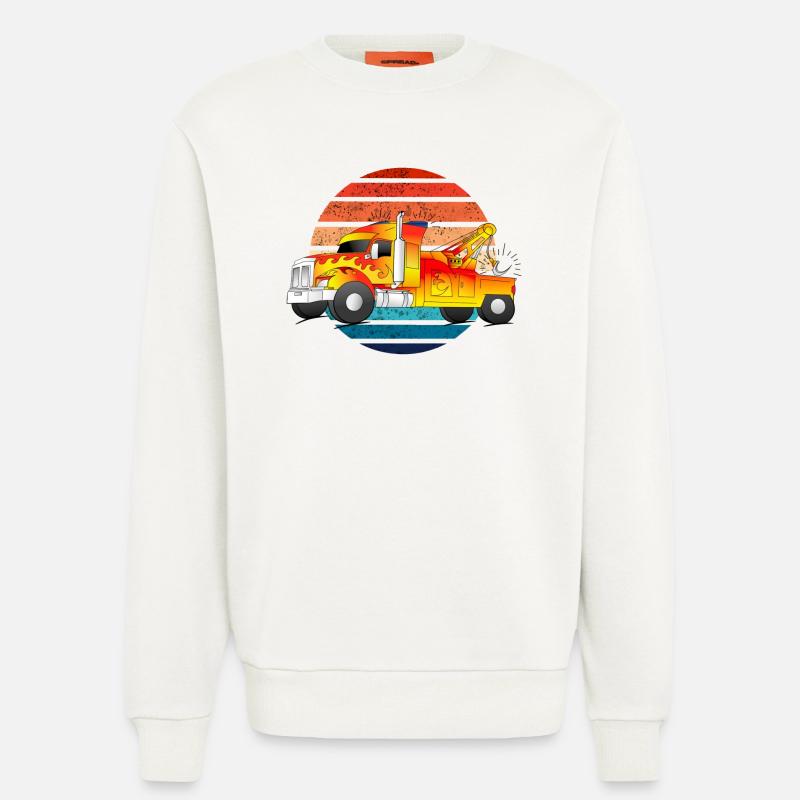 Abschleppwagen Abschleppdienst Abschlepper LKW - Sweatshirt - made by SPREAD - OFF WHITE