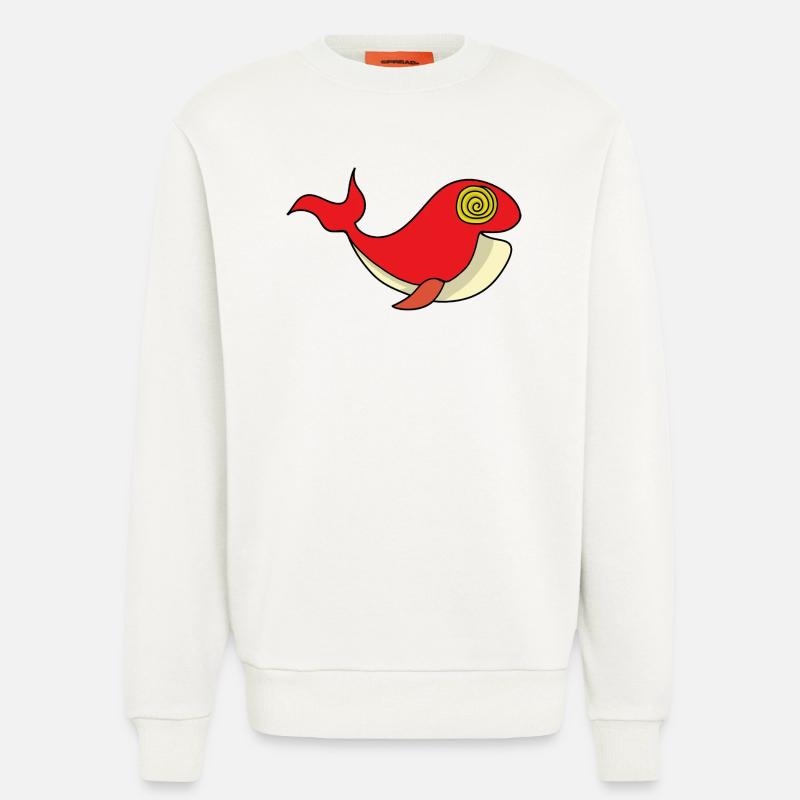 Wal mit hypnotisierendem Blick - Sweatshirt - made by SPREAD  - OFF WHITE