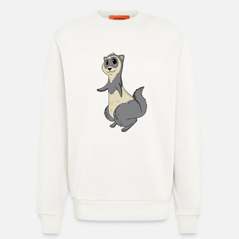 Frettchen - Sweatshirt - made by SPREAD  - OFF WHITE