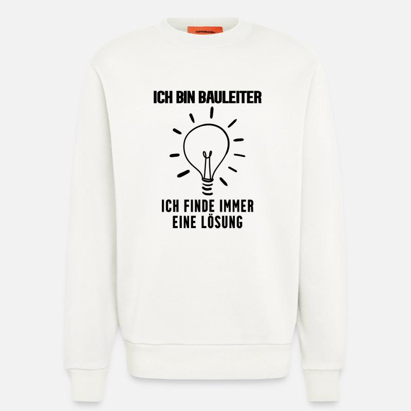 Bauleiter - Sweatshirt - made by SPREAD  - OFF WHITE