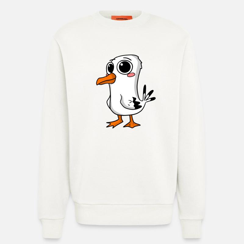 Cute seagull - Sweatshirt - made by SPREAD  - OFF WHITE